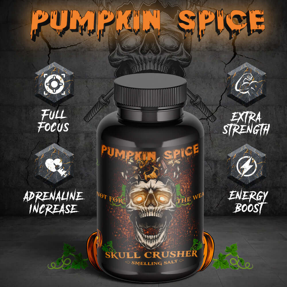 Kombi-Angebot – Powergrip-Shirt + Pumpkin Spice Riechsalz – Lenkergriff – Squat-Shirt – Skull Crusher®