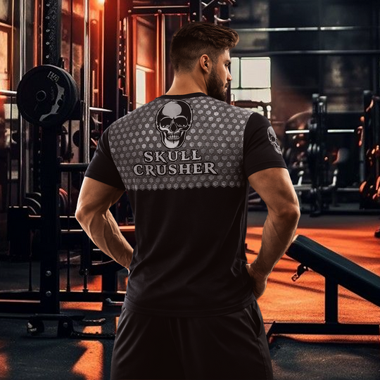 Skull Crusher® - Camicia Powergrip Nera - Bar grip - Camicia Squat