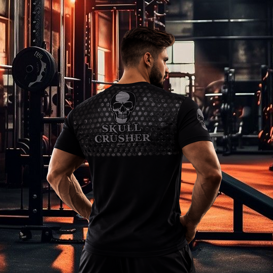 Skull Crusher® - Camicia Powergrip Nera - Bar grip - Camicia Squat